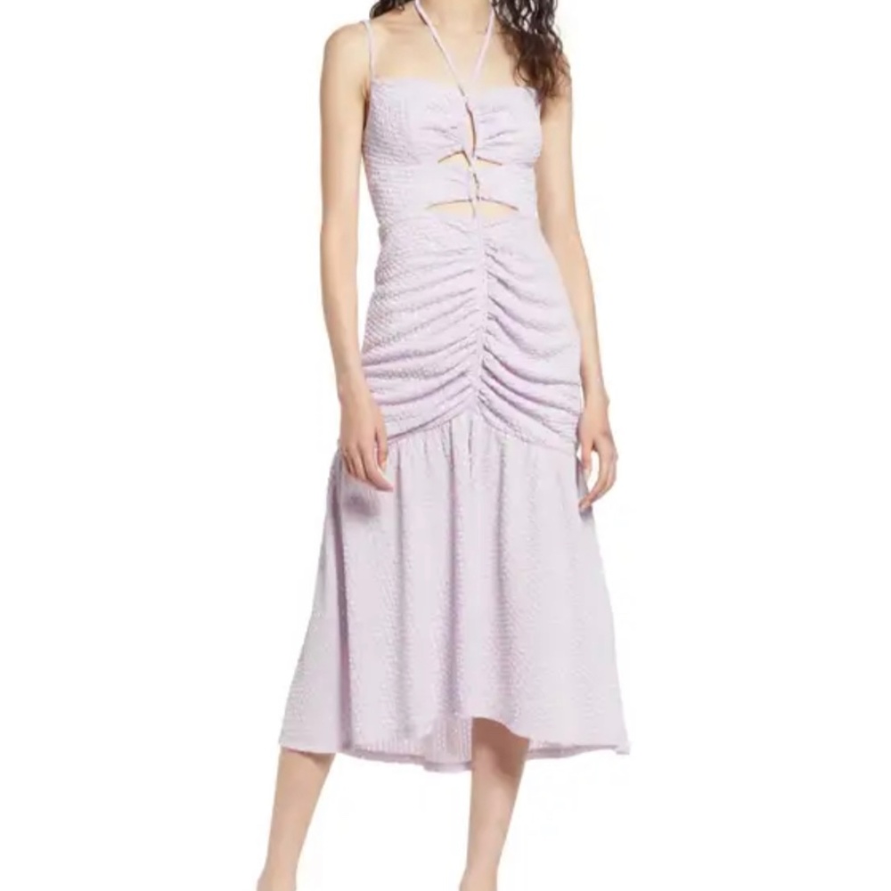 WAYF Iris ruffle hem dress size small